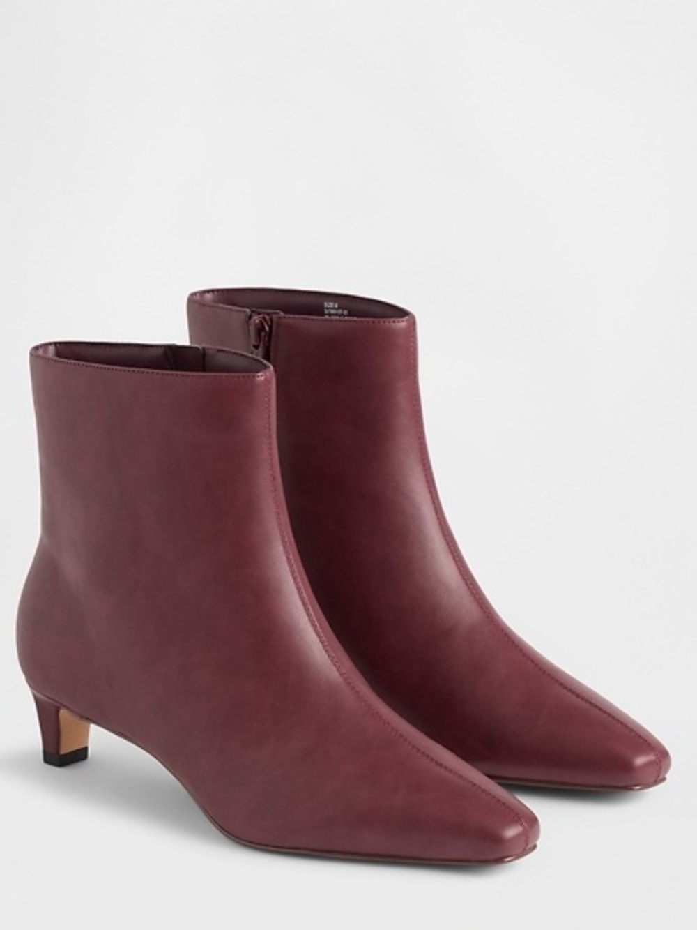 GAP Kitten Heel Pointy Boots, Burgundy, Size 6